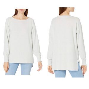 Lucky Brand Womens Size MEDIUM Long Sleeve Crew Neck Stripe Cloud Jersey Sweater